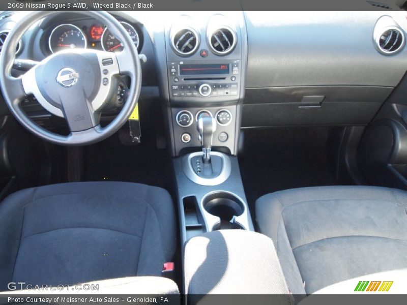 Wicked Black / Black 2009 Nissan Rogue S AWD