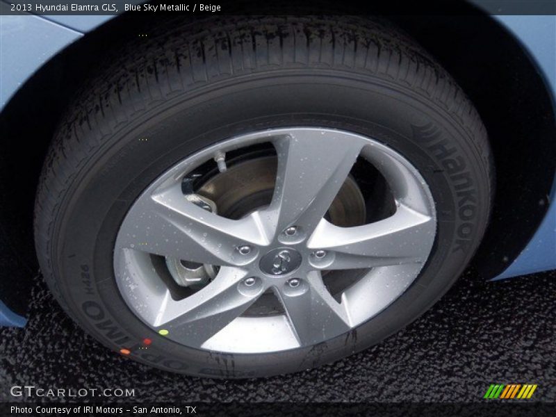 Blue Sky Metallic / Beige 2013 Hyundai Elantra GLS