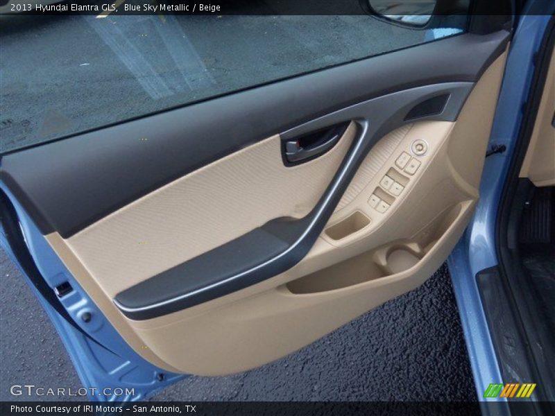 Blue Sky Metallic / Beige 2013 Hyundai Elantra GLS