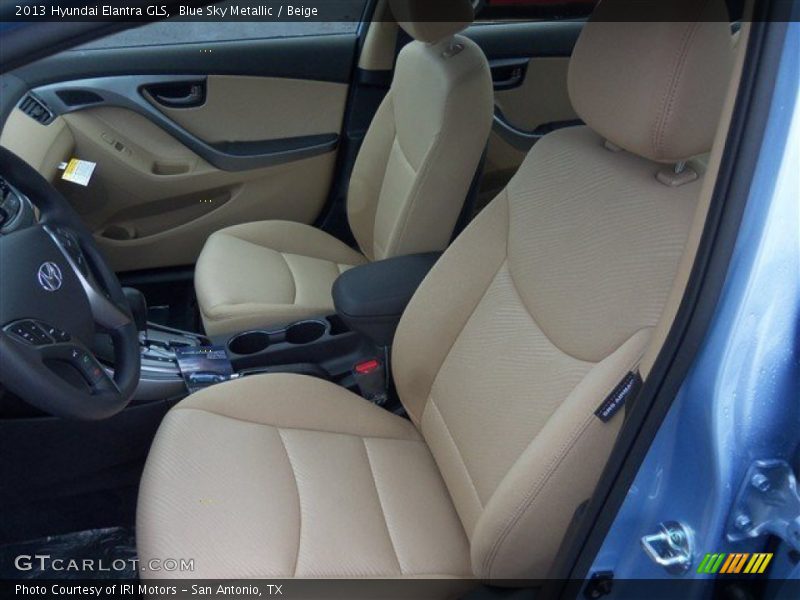 Blue Sky Metallic / Beige 2013 Hyundai Elantra GLS