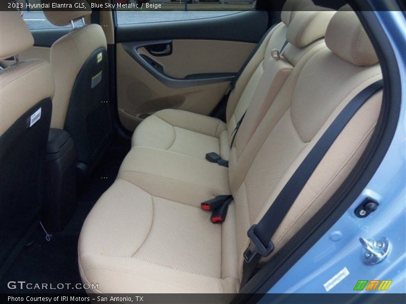 Blue Sky Metallic / Beige 2013 Hyundai Elantra GLS