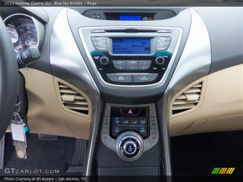 Blue Sky Metallic / Beige 2013 Hyundai Elantra GLS