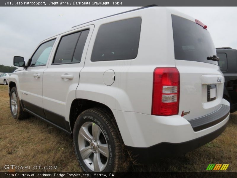 Bright White / Dark Slate Gray/Light Pebble 2013 Jeep Patriot Sport