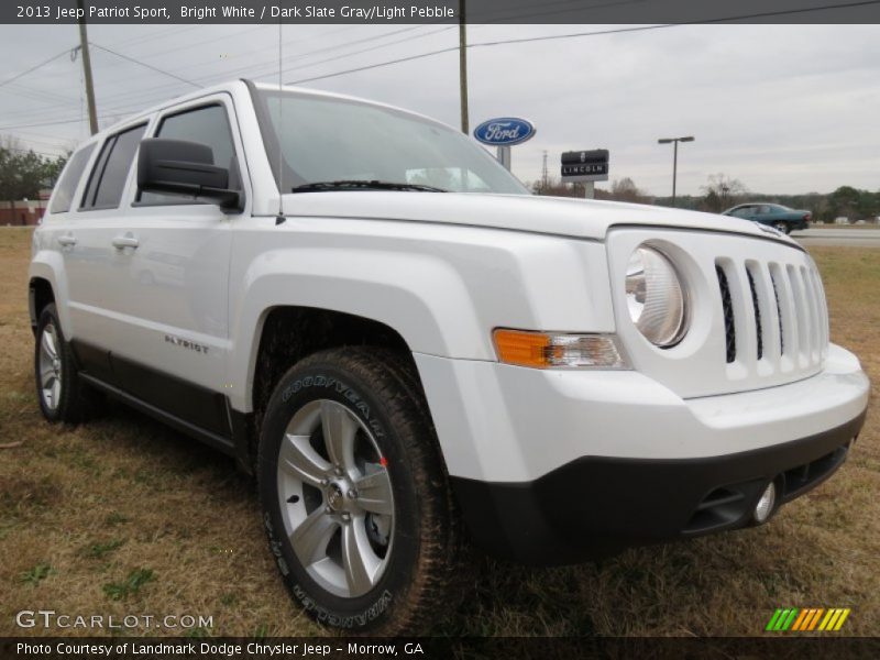 Bright White / Dark Slate Gray/Light Pebble 2013 Jeep Patriot Sport