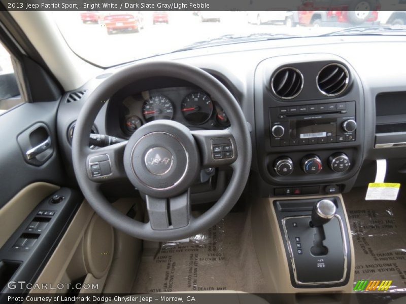 Bright White / Dark Slate Gray/Light Pebble 2013 Jeep Patriot Sport