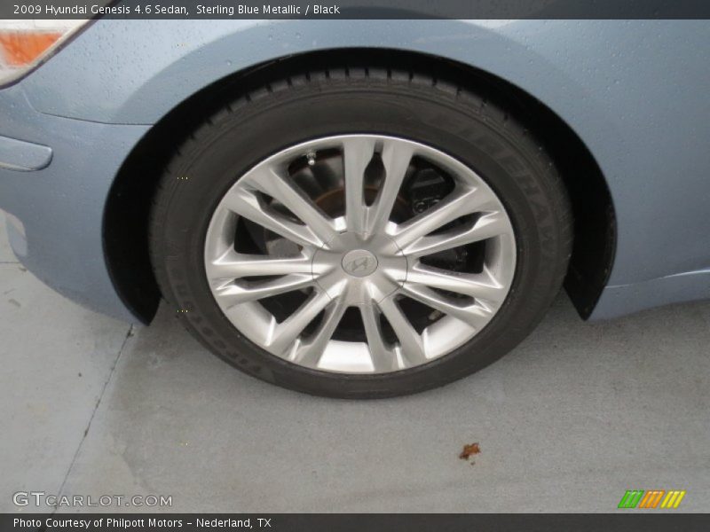 Sterling Blue Metallic / Black 2009 Hyundai Genesis 4.6 Sedan