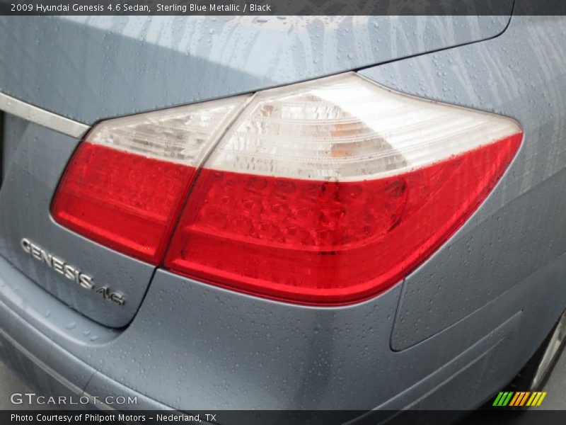 Sterling Blue Metallic / Black 2009 Hyundai Genesis 4.6 Sedan