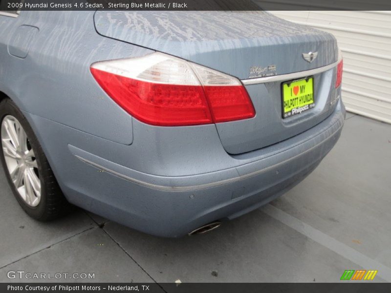 Sterling Blue Metallic / Black 2009 Hyundai Genesis 4.6 Sedan