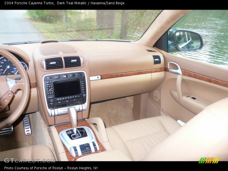 Dark Teal Metallic / Havanna/Sand Beige 2004 Porsche Cayenne Turbo