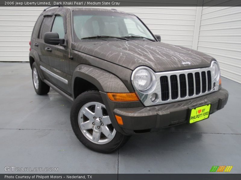 Dark Khaki Pearl / Medium Slate Gray 2006 Jeep Liberty Limited