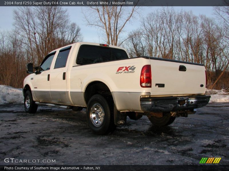 Oxford White / Medium Flint 2004 Ford F250 Super Duty FX4 Crew Cab 4x4