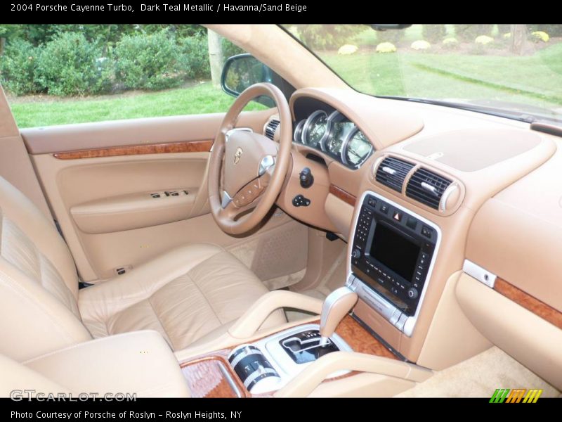 Dark Teal Metallic / Havanna/Sand Beige 2004 Porsche Cayenne Turbo