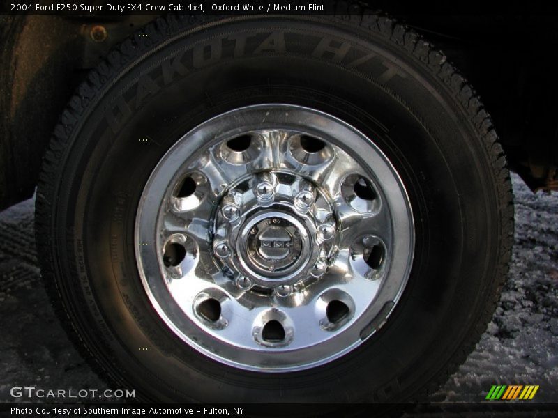Oxford White / Medium Flint 2004 Ford F250 Super Duty FX4 Crew Cab 4x4