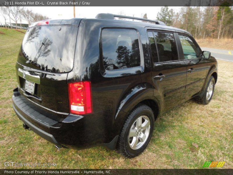 Crystal Black Pearl / Gray 2011 Honda Pilot EX-L