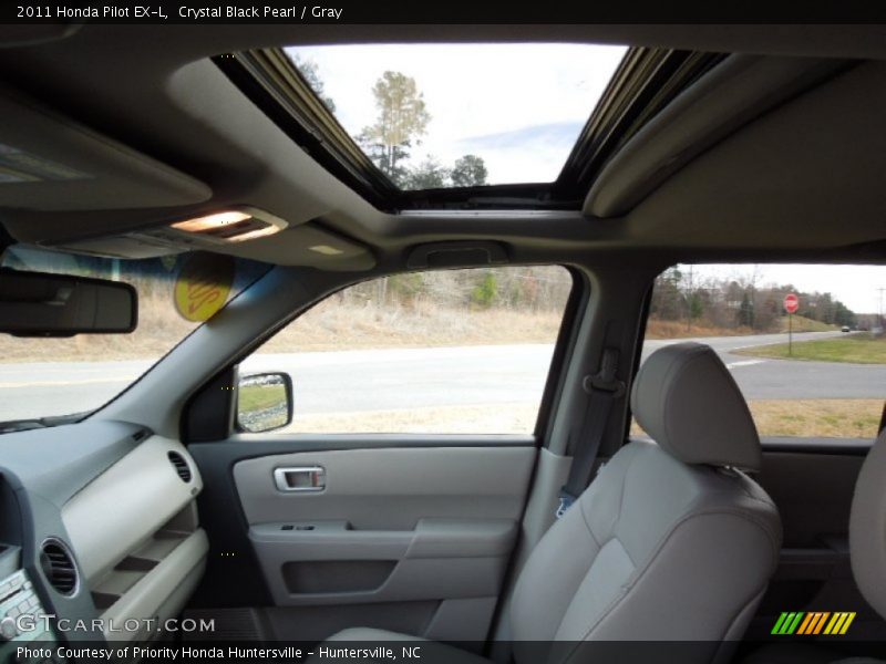 Crystal Black Pearl / Gray 2011 Honda Pilot EX-L