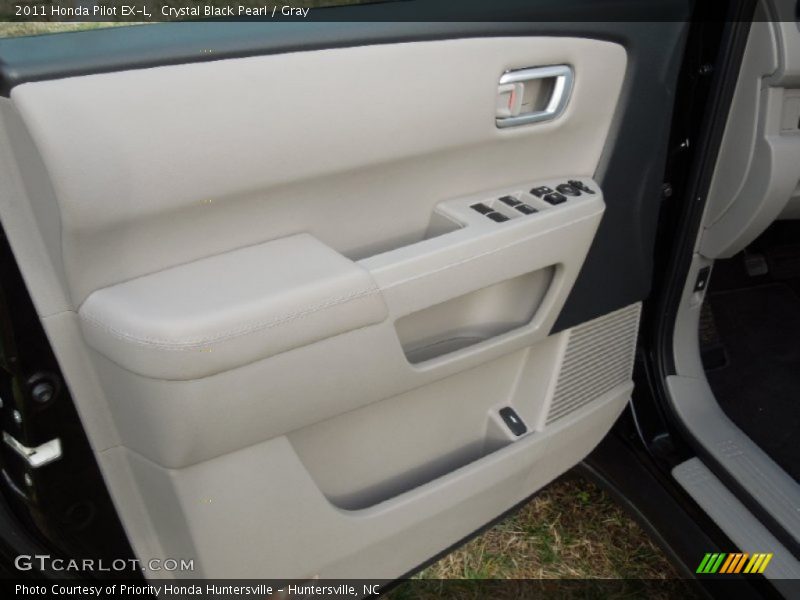 Crystal Black Pearl / Gray 2011 Honda Pilot EX-L