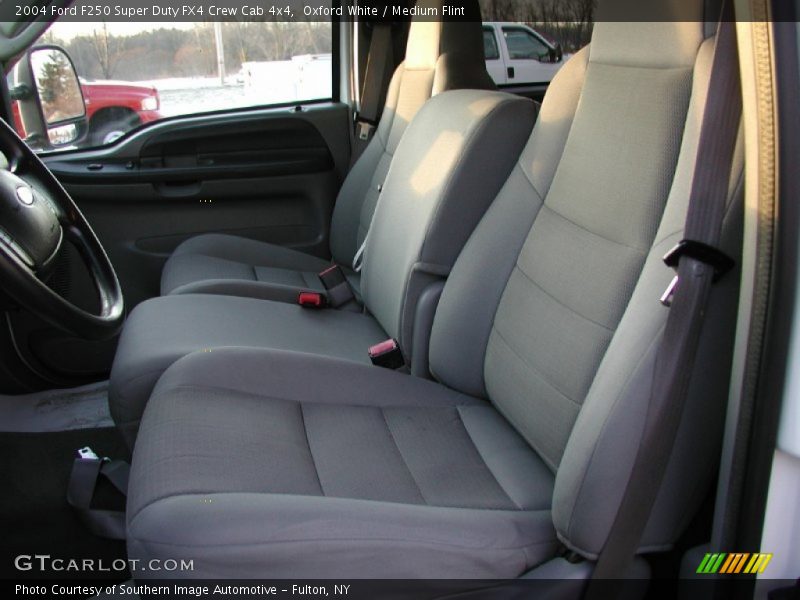 Oxford White / Medium Flint 2004 Ford F250 Super Duty FX4 Crew Cab 4x4