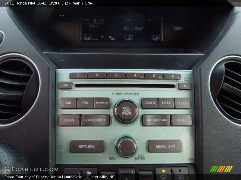 Crystal Black Pearl / Gray 2011 Honda Pilot EX-L