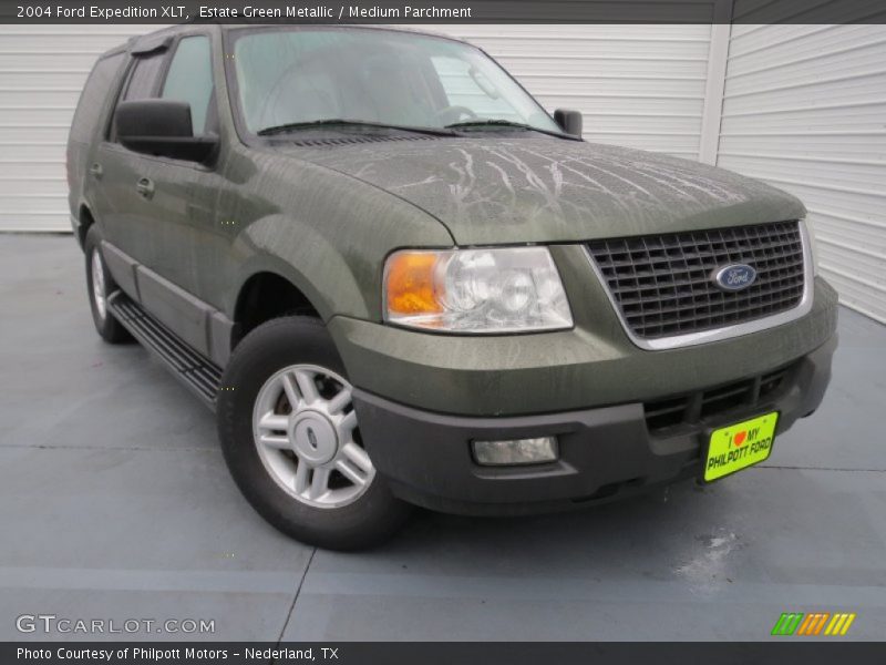 Estate Green Metallic / Medium Parchment 2004 Ford Expedition XLT