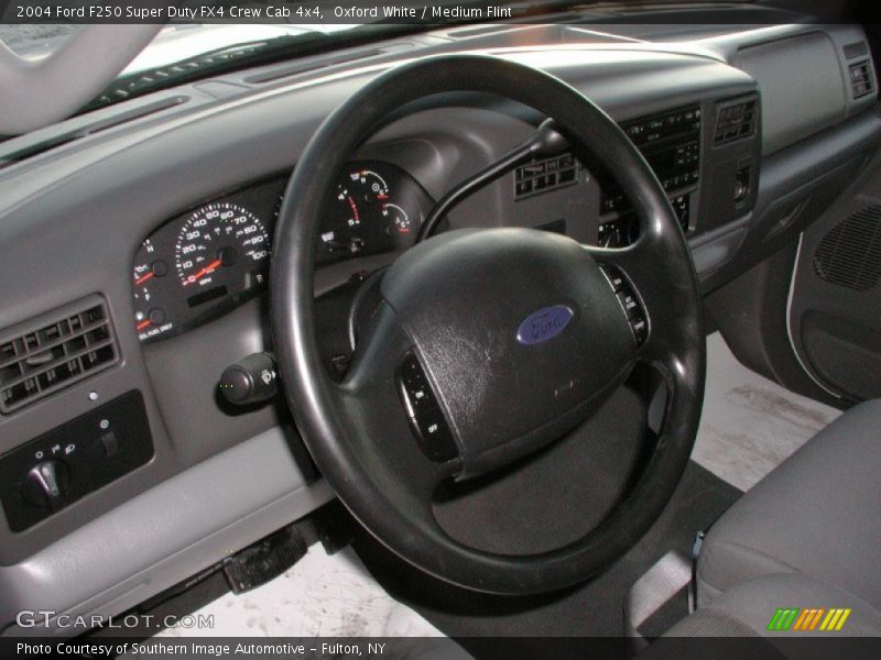Oxford White / Medium Flint 2004 Ford F250 Super Duty FX4 Crew Cab 4x4