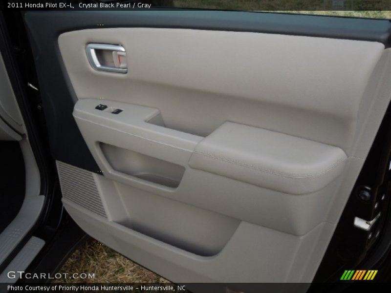 Crystal Black Pearl / Gray 2011 Honda Pilot EX-L