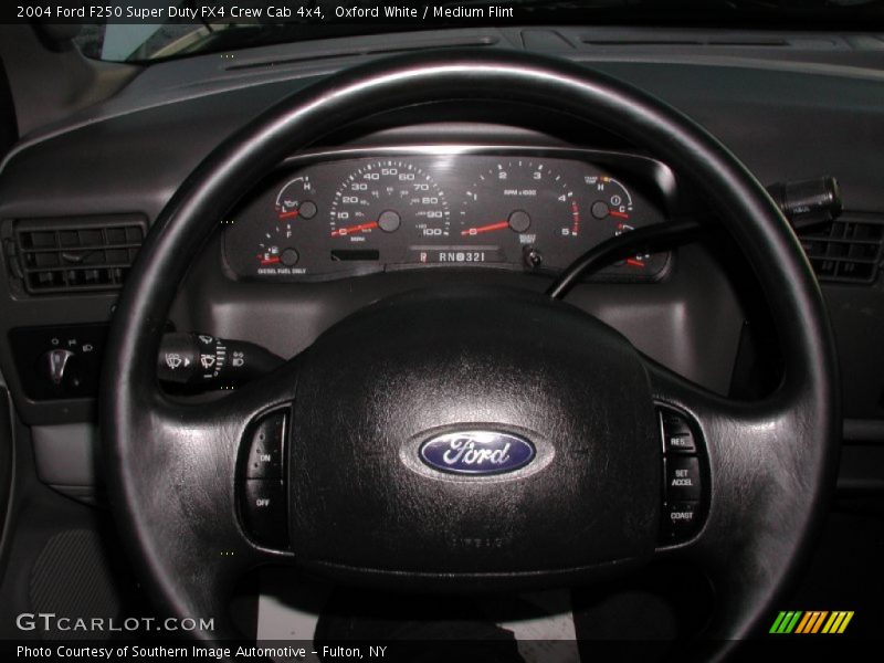 Oxford White / Medium Flint 2004 Ford F250 Super Duty FX4 Crew Cab 4x4