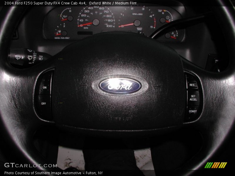Oxford White / Medium Flint 2004 Ford F250 Super Duty FX4 Crew Cab 4x4