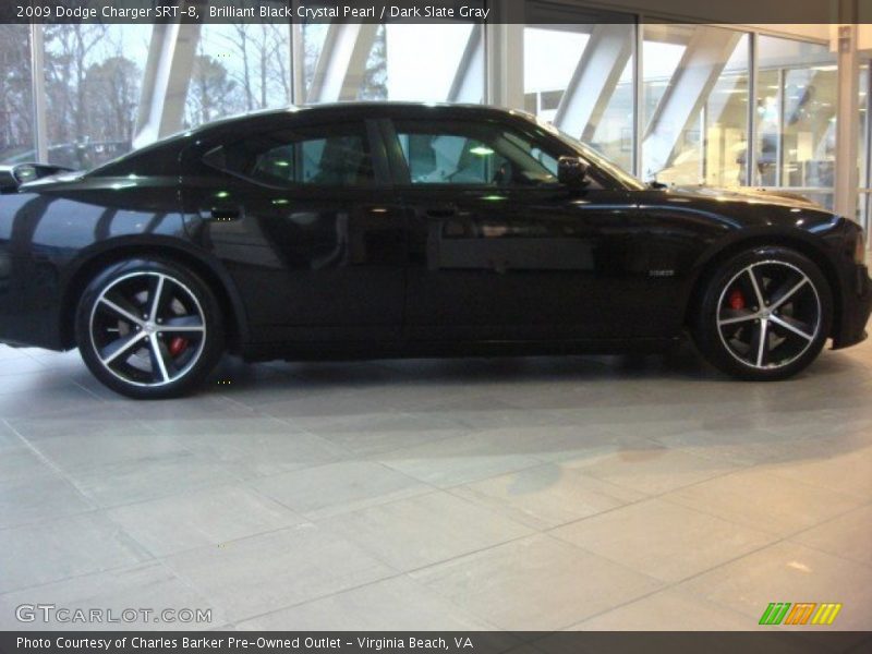 Brilliant Black Crystal Pearl / Dark Slate Gray 2009 Dodge Charger SRT-8
