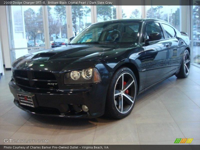 Brilliant Black Crystal Pearl / Dark Slate Gray 2009 Dodge Charger SRT-8