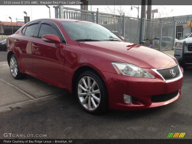 Matador Red Mica / Light Gray 2010 Lexus IS 250 AWD