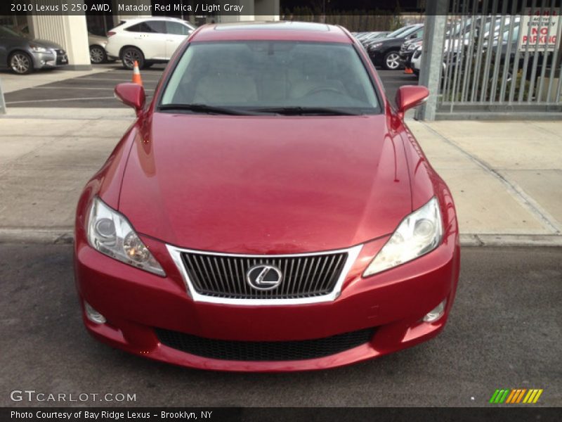 Matador Red Mica / Light Gray 2010 Lexus IS 250 AWD