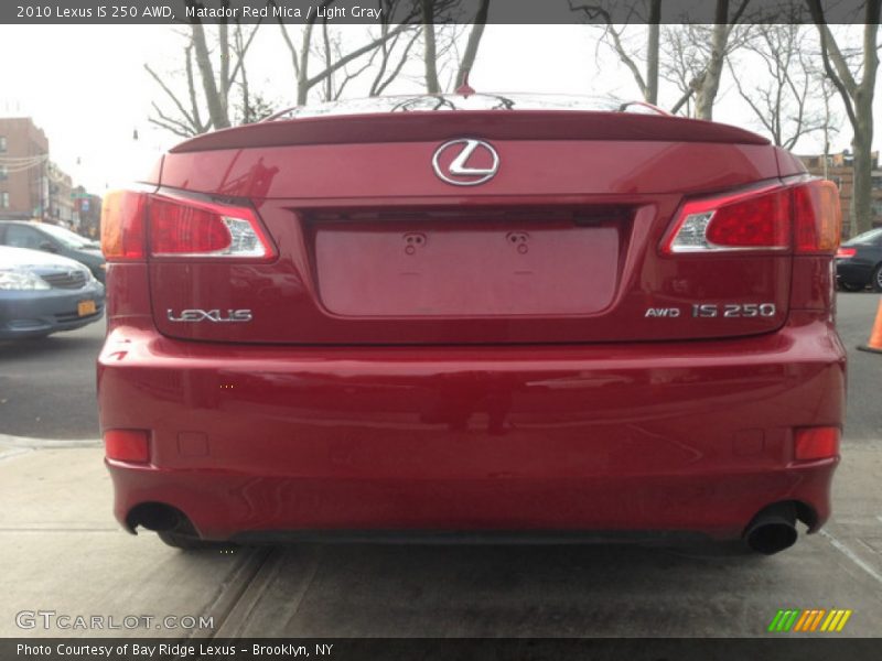 Matador Red Mica / Light Gray 2010 Lexus IS 250 AWD