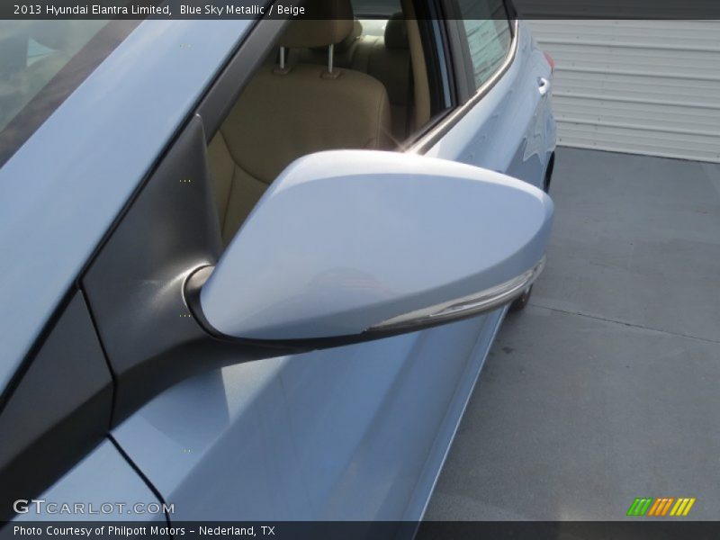 Blue Sky Metallic / Beige 2013 Hyundai Elantra Limited