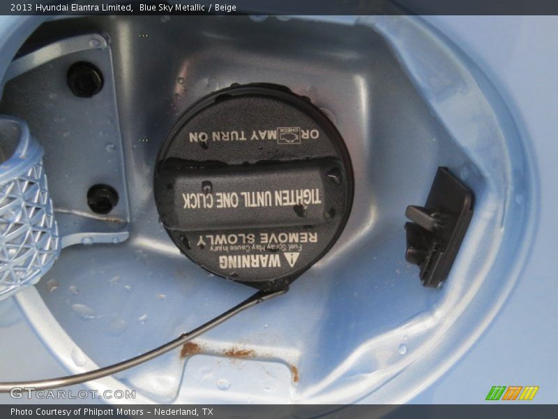 Blue Sky Metallic / Beige 2013 Hyundai Elantra Limited