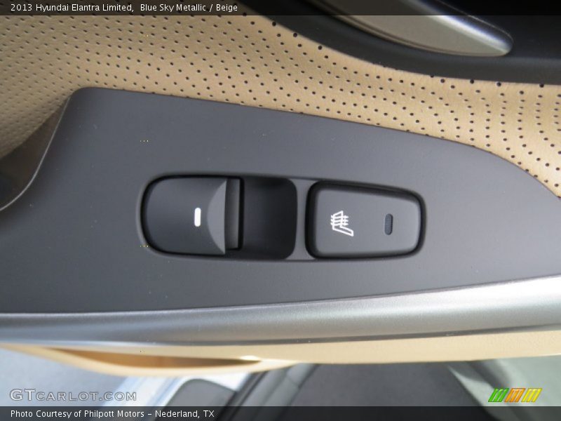 Blue Sky Metallic / Beige 2013 Hyundai Elantra Limited