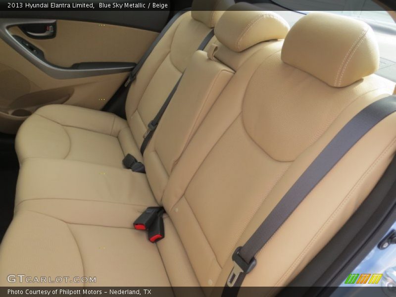 Blue Sky Metallic / Beige 2013 Hyundai Elantra Limited