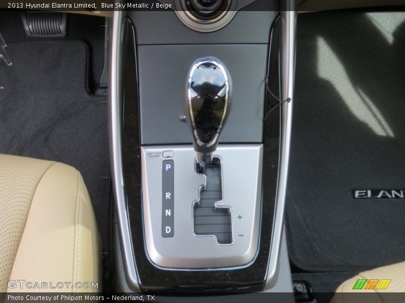 Blue Sky Metallic / Beige 2013 Hyundai Elantra Limited