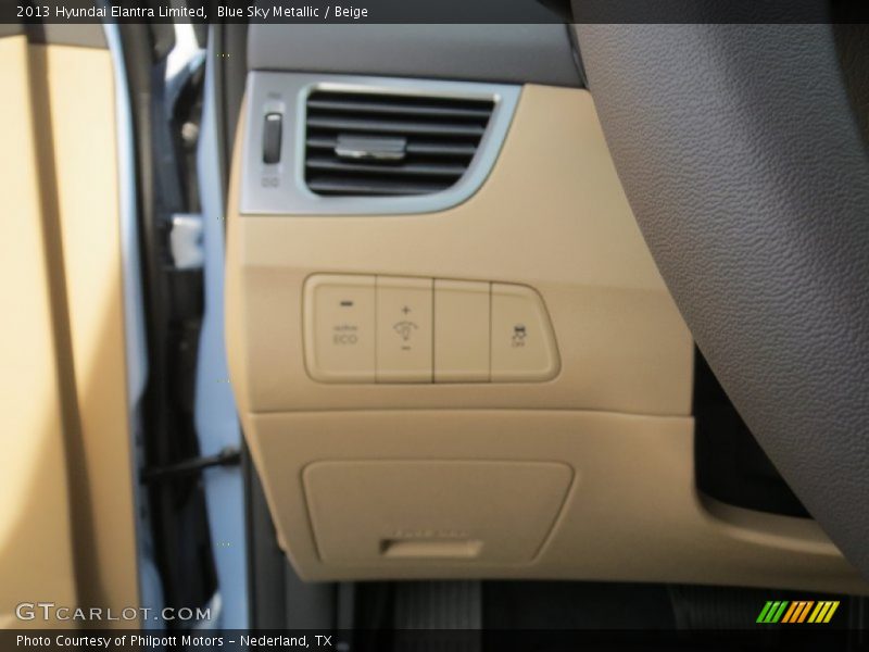 Blue Sky Metallic / Beige 2013 Hyundai Elantra Limited