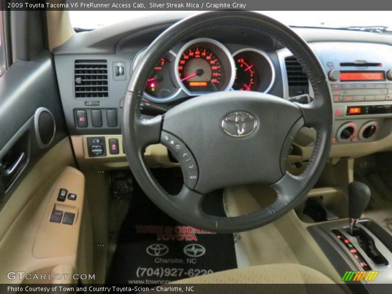 Silver Streak Mica / Graphite Gray 2009 Toyota Tacoma V6 PreRunner Access Cab
