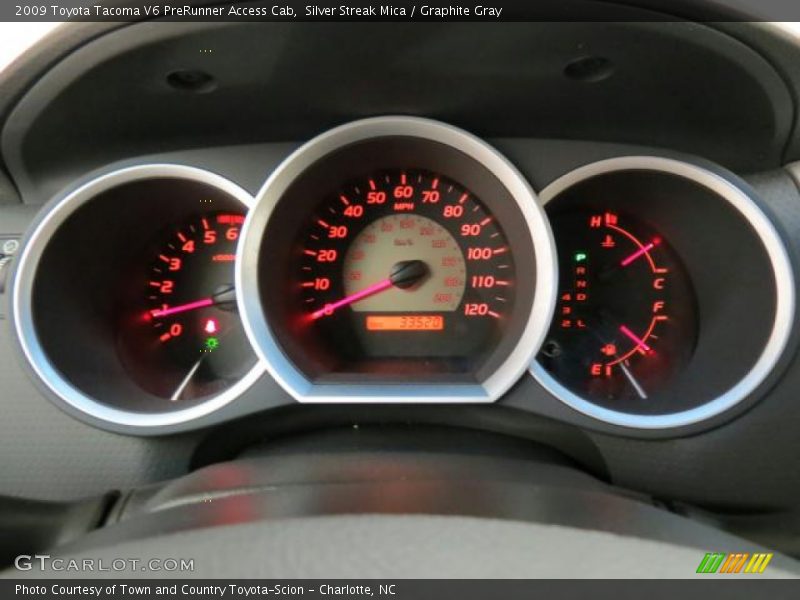 Silver Streak Mica / Graphite Gray 2009 Toyota Tacoma V6 PreRunner Access Cab