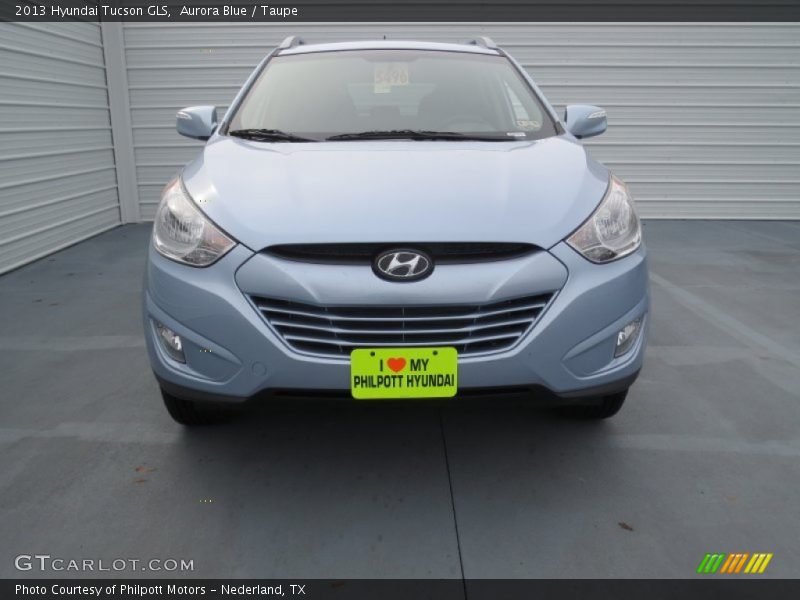 Aurora Blue / Taupe 2013 Hyundai Tucson GLS