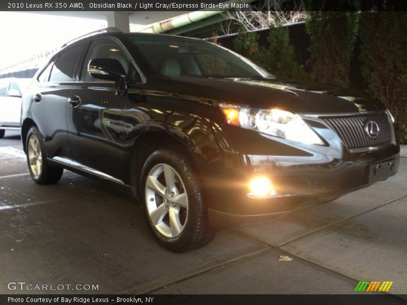 Obsidian Black / Light Gray/Espresso Birds-Eye Maple 2010 Lexus RX 350 AWD