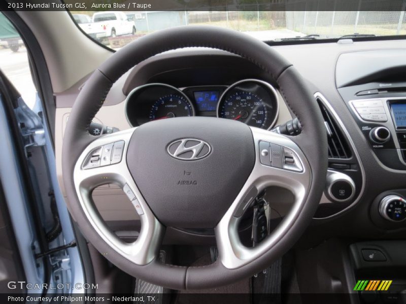 Aurora Blue / Taupe 2013 Hyundai Tucson GLS