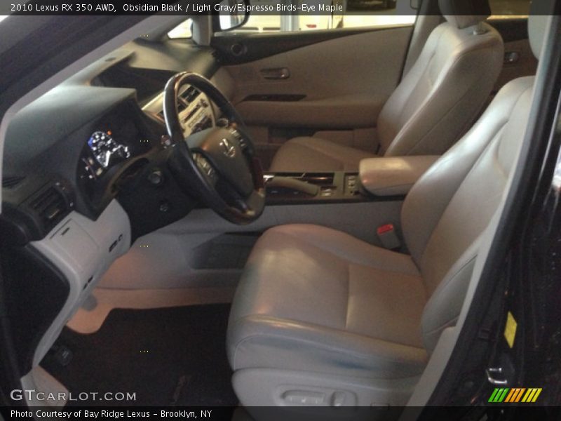Obsidian Black / Light Gray/Espresso Birds-Eye Maple 2010 Lexus RX 350 AWD