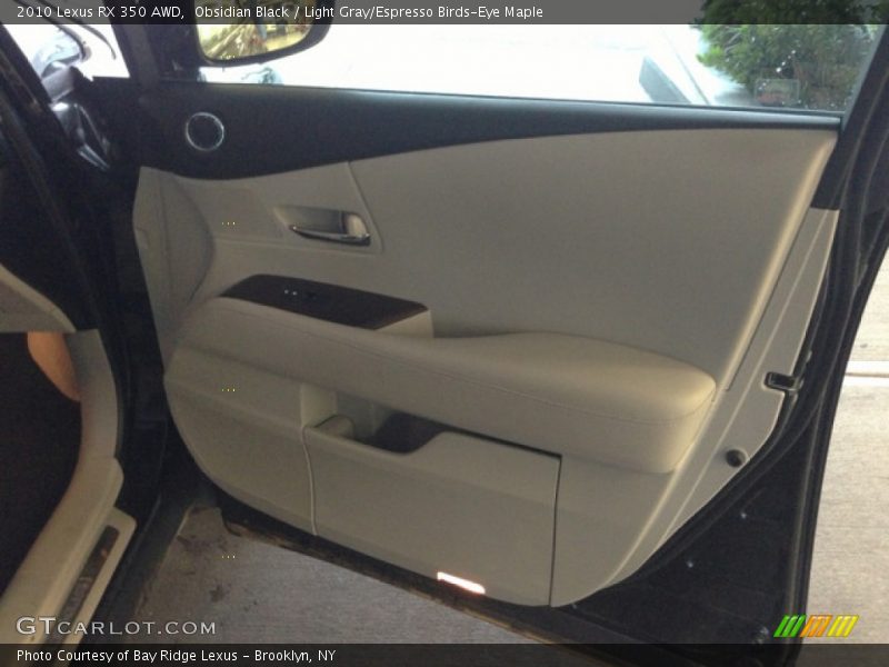 Obsidian Black / Light Gray/Espresso Birds-Eye Maple 2010 Lexus RX 350 AWD