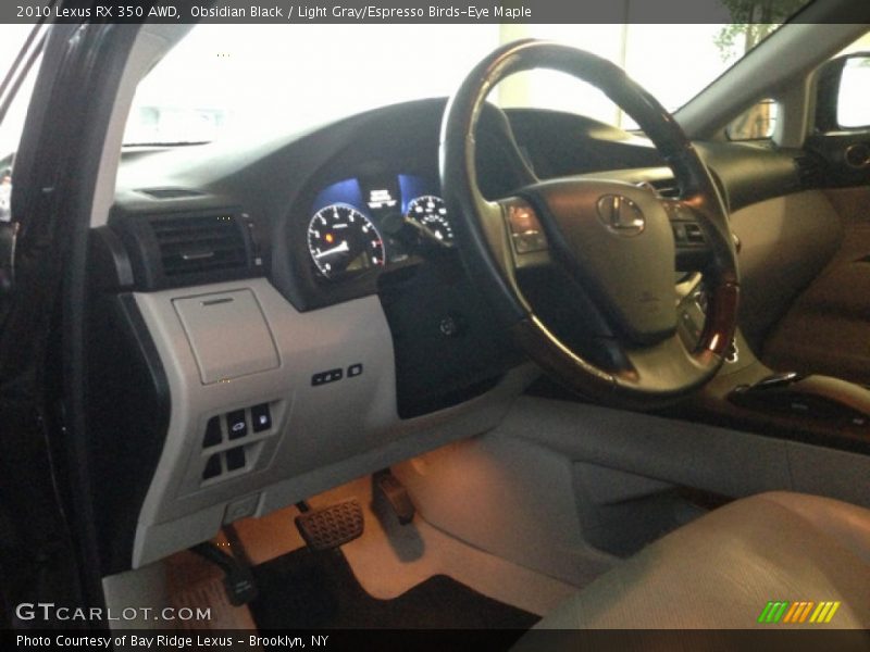 Obsidian Black / Light Gray/Espresso Birds-Eye Maple 2010 Lexus RX 350 AWD