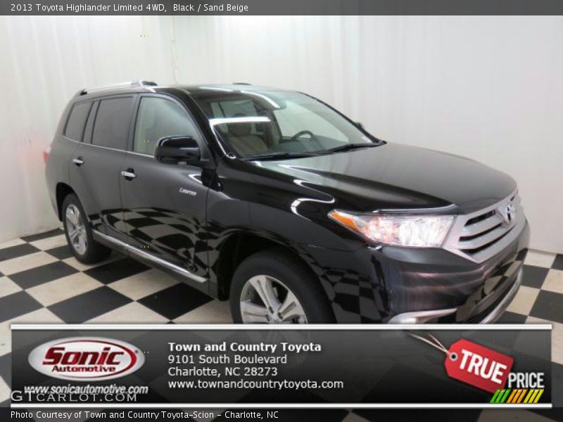 Black / Sand Beige 2013 Toyota Highlander Limited 4WD