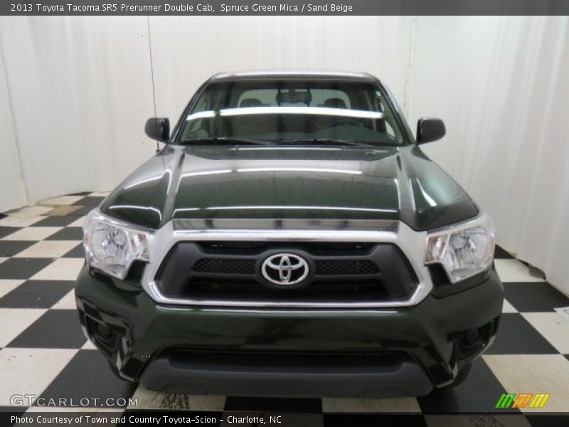 Spruce Green Mica / Sand Beige 2013 Toyota Tacoma SR5 Prerunner Double Cab