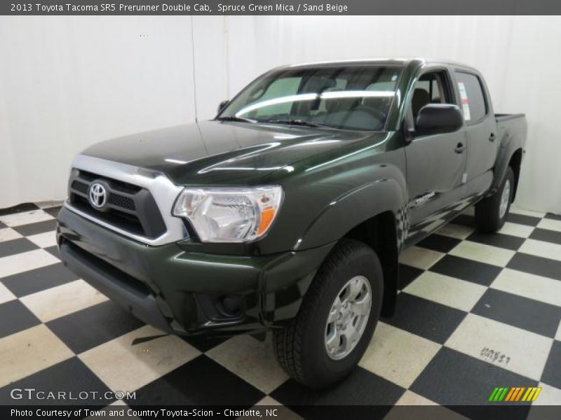 Spruce Green Mica / Sand Beige 2013 Toyota Tacoma SR5 Prerunner Double Cab