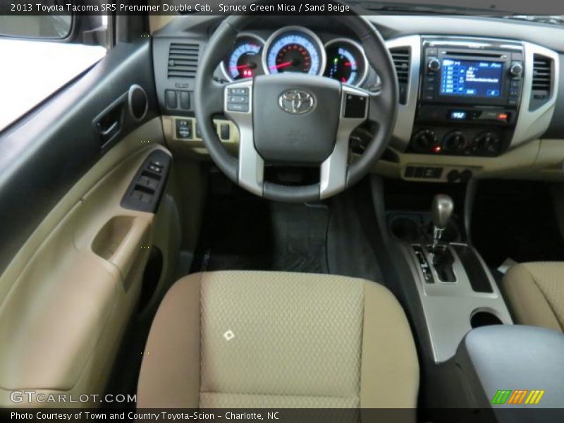 Spruce Green Mica / Sand Beige 2013 Toyota Tacoma SR5 Prerunner Double Cab
